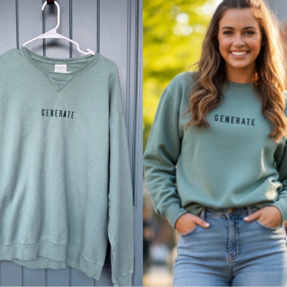 VTG Comfort Wash GENERATE Camp Sweatshirt M